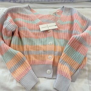 moon & madison Multicolor Striped Cardigan